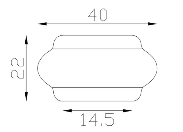 Garniture fine de barreaux ronds, en fer forgé. Compatible avec des barreaux de diamètre 14mm. Hauteur 22mm largeur 40mm. Cette bague d'apparence sobre ornera vos barreaux de grilles de défense, portails, escaliers par exemple. Fixation par soudure. Fournie brut, à peindre ou à vernir avec un produit adapté pour la protection contre la corrosion. Produit galvanisable.