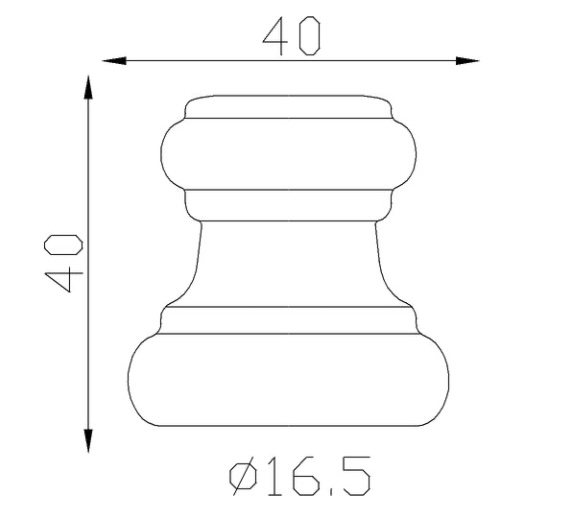 Garniture de barreaux. Compatible avec des barreaux de diamètre 16mm, grâce à son alésage de ø16,5mm. Hauteur 40mm largeur 40mm. Cette bague d'apparence sobre ornera vos barreaux de grilles de défense, portails, escaliers par exemple. Fixation par soudure. Fourni brut, à peindre ou à vernir avec un produit adapté pour la protection contre la corrosion.