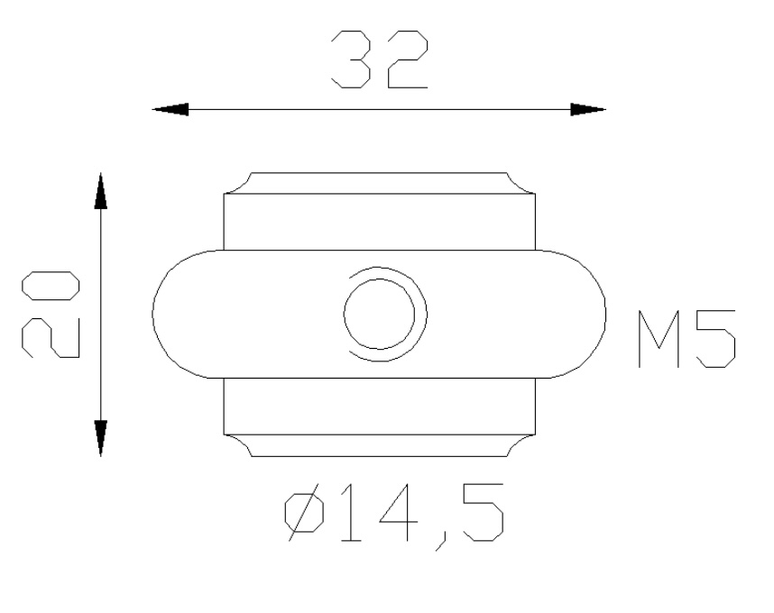 Garniture de barreaux. Compatible avec des barreaux de diamètre 14mm, grâce à son taraude de ø14,5mm. Hauteur 20mm largeur 33mm. Cette bague d'apparence sobre ornera vos barreaux de grilles de défense, portails, escaliers par exemple. Fixation facile, à visser avec vis de taraudage M5. Fourni brut, à peindre ou à vernir avec un produit adapté pour la protection contre la corrosion.