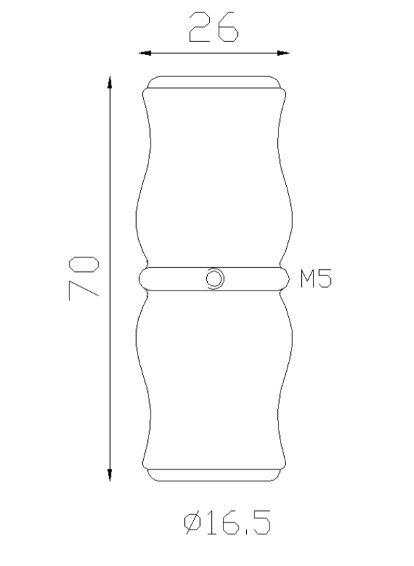 Garniture de barreaux en acier tourné. Compatible avec des barreaux de diamètre 16mm, grâce à son alésage de ø16,5mm. Hauteur 70mm largeur 36mm. Cette bague d'apparence sobre ornera vos barreaux de grilles de défense, portails, escaliers par exemple. Fixation facile par vis taraudage M5. Fournie brut, à peindre ou à vernir avec un produit adapté pour la protection contre la corrosion.