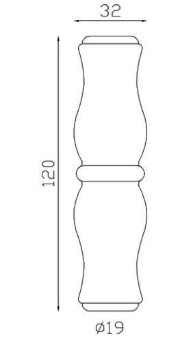 Garniture de barreaux en acier tourné. Compatible avec des barreaux de diamètre 18mm, grâce à son alésage de ø19mm. Hauteur 120mm largeur 32mm. Cette bague d'apparence sobre ornera vos barreaux de grilles de défense, portails, escaliers par exemple. Fixation facile, à visser avec vis taraudage M5. Fournie brut, à peindre ou à vernir avec un produit adapté pour la protection contre la corrosion.