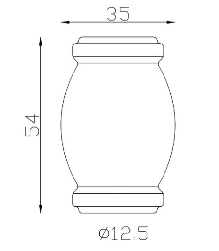 Garniture de barreaux en fer forgé. Compatible avec des barreaux de diamètre 40mm, grâce à son taraude de ø40,5mm. Hauteur 50mm largeur 70mm. Cette bague d'apparence sobre ornera vos barreaux de grilles de défense, portails, escaliers par exemple. Fixation par soudure. Fourni brut, à peindre ou à vernir avec un produit adapté pour la protection contre la corrosion.