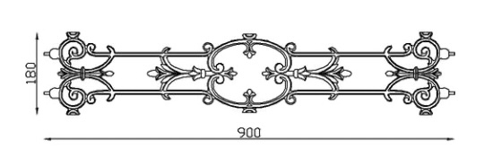 Balustre en fonte pour garde corps double face avec détails travaillés. Hauteur 180mm et Largeur 900mm, épaisseur 18mm. Ce panneau décoratif peut être présenté à l'horizontale, son utilisation en intérieur ou en extérieur est multiple : balcon, terrasse, fenêtre, balustrade... Il apportera un certain cachet et du charme. Fixation par soudure sur la lisse à l'aide des tiges d'acier. Fourni brute, à peindre ou à vernir. La fonte est reconnue pour sa solidité, sa durabilité et sa résistance à la corrosion.