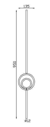 Barreau lisse avec motif de cercle double, en fer forgé. Hauteur 950mm Largeur 135mm rond lisse plein de diamètre 12mm, cercle de hauteur 140mm, distance entre bas du barreau et bas du cercle 250mm. Fixation par soudure. Fourni brut, à peindre ou à vernir pour protéger de la corrosion. Au delà de son rôle sécuritaire, il peut être un élément décoratif dans plusieurs réalisations en fer forgé tel que du mobiliers, divers objets décoratifs, des grilles de défense, des rampes d'escaliers, des portails, des kiosques, des gardes corps.