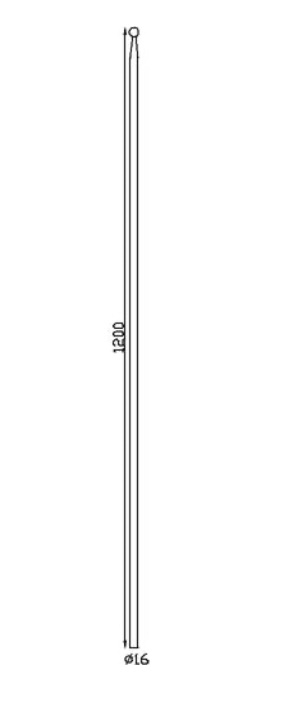 Barreau appointé forgé à chaud pour clôture. Hauteur 1200mm section rond lisse plein diamètre Ø16mm. Différentes hauteurs au choix. Fixation par soudure. Fourni brut, à peindre ou à vernir pour protéger de la corrosion. Au delà de son rôle sécuritaire, il peut être un élément décoratif dans plusieurs réalisations en fer forgé tel que du mobiliers, divers objets décoratifs, des grilles de défense, des rampes d'escaliers, des portails, des kiosques, des gardes corps.