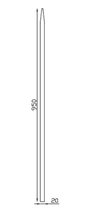 Barreau appointé forgé à chaud pour clôture. Hauteur 950mm section carré lisse plein de 20x20mm Pointe de 65 mm. Différentes hauteurs au choix. Fixation par soudure. Fourni brut, à peindre ou à vernir pour protéger de la corrosion. Au delà de son rôle sécuritaire, il peut être un élément décoratif dans plusieurs réalisations en fer forgé tel que du mobiliers, divers objets décoratifs, des grilles de défense, des rampes d'escaliers, des portails, des kiosques, des gardes corps.