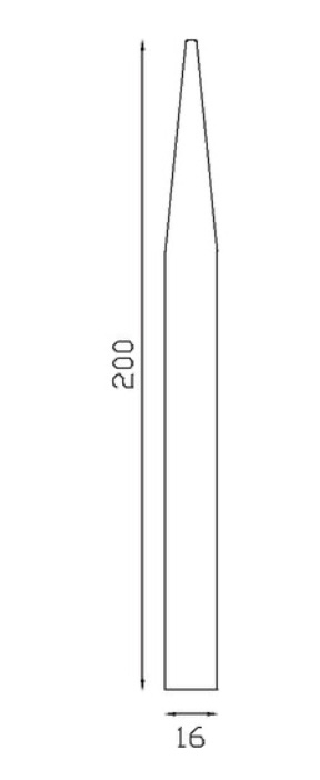 Barreau appointé forgé à chaud pour clôture. Hauteur 200mm section carré lisse plein de 16x16mm Pointe de 65 mm. Différentes hauteurs au choix. Fixation par soudure. Fourni brut, à peindre ou à vernir pour protéger de la corrosion. Au delà de son rôle sécuritaire, il peut être un élément décoratif dans plusieurs réalisations en fer forgé tel que du mobiliers, divers objets décoratifs, des grilles de défense, des rampes d'escaliers, des portails, des kiosques, des gardes corps.