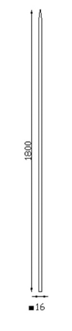 Barreau appointé forgé à chaud pour clôture. Hauteur 1800mm section carré lisse plein de 16x16mm Pointe de 65 mm. Différentes hauteurs au choix. Fixation par soudure. Fourni brut, à peindre ou à vernir pour protéger de la corrosion. Au delà de son rôle sécuritaire, il peut être un élément décoratif dans plusieurs réalisations en fer forgé tel que du mobiliers, divers objets décoratifs, des grilles de défense, des rampes d'escaliers, des portails, des kiosques, des gardes corps.