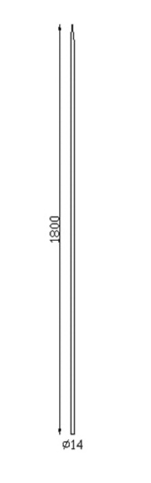 Barreau Appointé forgé à chaud pour clôture. Hauteur 1800mm section rond lisse plein diamètre Ø14mm Pointe de 65 mm. Différentes hauteurs au choix. Fixation par soudure. Fourni brut, à peindre ou à vernir pour protéger de la corrosion. Au delà de son rôle sécuritaire, il peut être un élément décoratif dans plusieurs réalisations en fer forgé tel que du mobiliers, divers objets décoratifs, des grilles de défense, des rampes d'escaliers, des portails, des kiosques, des gardes corps.