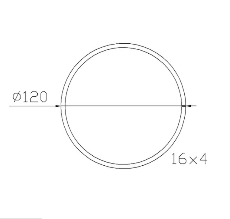 Cercle décoratif, en fer forgé. Diamètre 120mm profilé en fer plat de 16x4mm. Fixation par soudure. Permet de décorer avec un style art moderne votre fabrication en fer forgé, portail, clôture, pergola, mais également permet de renforcer la sécurité, en diminuant le vide entre barreau, ou d'augmenter le soutien. Fourni brut, à peindre ou à vernir pour protéger contre la corrosion.