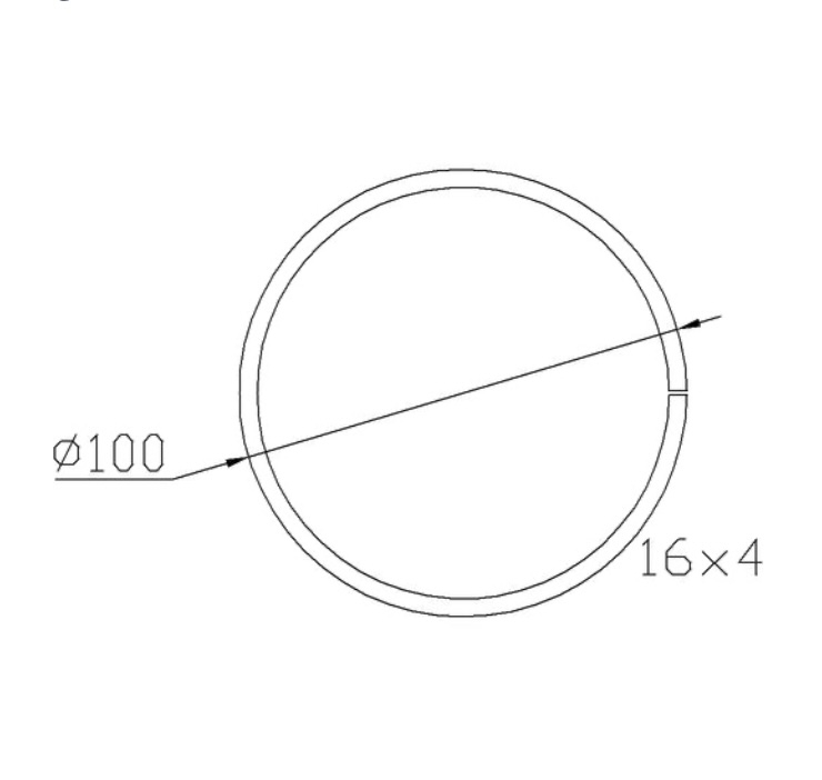 Cercle décoratif, en fer forgé. Diamètre 100mm profilé en fer plat de 16x4mm. Fixation par soudure. Permet de décorer avec un style art moderne votre fabrication en fer forgé, portail, clôture, pergola, mais également permet de renforcer la sécurité, en diminuant le vide entre barreau, ou d'augmenter le soutien. Fourni brut, à peindre ou à vernir pour protéger contre la corrosion.