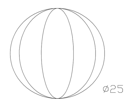 Boule pleine métallique d'un diamètre de 25mm, non calibrée tolérance +/- 1mm. Non percée. En fer forgé finition martelée à facettes. Fixation par soudure. Fournie brut, à vernir ou à peindre avec un produit qui protège de la corrosion. Permet de rendre unique votre élément de ferronnerie avec son utilisation pour tous vos projets, clôture, pergola, meubles par exemple.