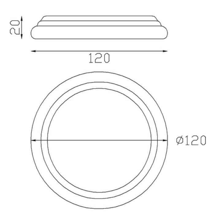 Platine pour poteau de départ, en fer forgé. Diamètre de la base 120mm Hauteur 20mm. Fixation par soudure. Cet habillage de la base du barreau permet fixer votre poteau au sol, il apportera un raffinement à votre fabrication par ce détail de finition. Platine estampée formant trois marches. Livrée brut, prêt à peindre ou à vernir. D'autres dimensions existent.