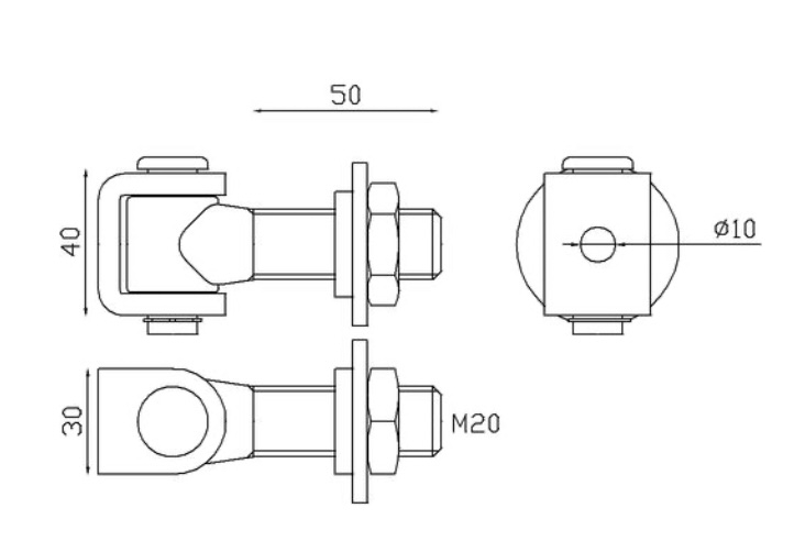 Gond charnière en acier zingué (patine en acier). Longueur réglable (permet un réglage horizontal du battant) et tige filetée en diamètre M20. Fixation sur portail par soudure ou par vis (Ø10mm) et côté poteau à souder sur pilier en acier. Convient pour portail avec tube de largeur 40mm minimum. Si la structure attenante à votre portail est faite en béton, pierre, brique ou parpaing alors vous pouvez opter pour le scellage de vos gonds. Les gonds sont indissociables des crapaudines ou des pivots qui permettent de faire pivoter le battant sur son axe. Capacité: 150Kg.