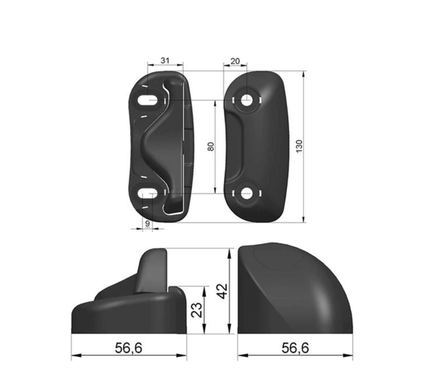 Sabot automatique tous portails Sabot avec basculeur par commande au pied et butée de portail . Ce sabot basculeur au pied de portail est compatible avec toutes les épaisseurs et tous types de portails. Ce sabot de portail utilise différentes matières grâce à la séparation de la tête du sabot et de son mécanisme de blocage au pied et réversible.  Il est livré avec deux cales de 3mm pour un réglage plus fin sur la hauteur. Si la hauteur des cales est insuffisante, il est possible d'empiler d'autres cales en option pour rattraper la hauteur.  Matière : résine de polyamide. épais et robuste