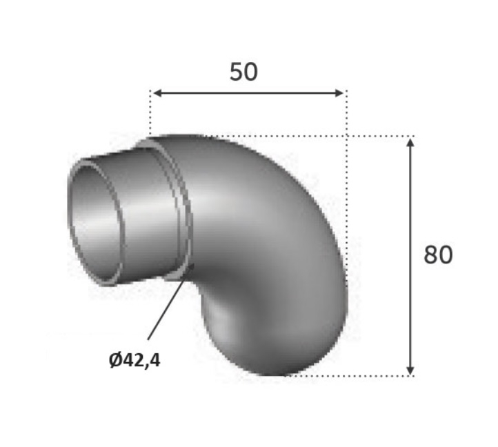 Crosse de finition pour tube rond de diamètre 42,4mm, bouchon, effet arrondi. Hauteur visible 80mm longueur 50mm, largeur 42,4mm. En inox 316. À insérer dans le tube et à coller (colle non fournie). Permet d'être utilisé en intérieur comme en extérieur et même en bord de mer. Existe en version inox 304 (ref 30311).