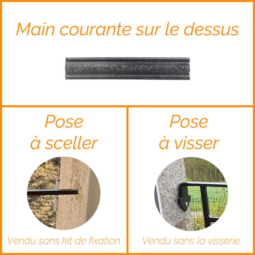 Appui de fenêtre type AF009 à sceller dans votre tableau de fenêtre. Longueur finie de 1020mm et Hauteur finie de 320mm. Convient pour les tableaux de fenêtre de 920mm. 50mm de scellement sont prévue de chaque côté. Main courante laminée de 920mm de long en fer forgé sur le dessus. Motif au centre de 700mm de long par 300mm de haut. Le reste de la structure est en acier carré plein de 12mm de section.