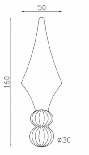 Pointe de lance avec base en forme de double boules à facettes en fer forgé. Hauteur 160mm largeur 50mm avec une base pleine de diamètre 30mm, compatible avec un barreau de diamètre inférieur ou égal. Elément décoratif idéal pour votre portail ou clôture, par exemple. Fixation par soudure. Fournie brut, à peindre ou à vernir avec un produit adapté qui protège contre la corrosion, produit galvanisable.