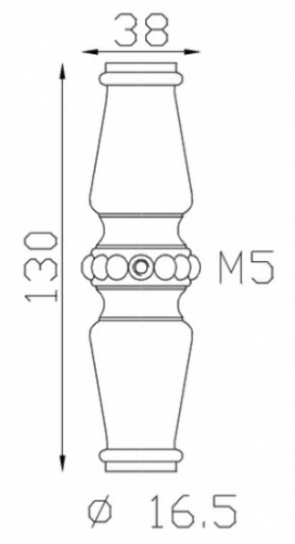 Garniture de barreaux en fonte moulée. Compatible avec des barreaux de diamètre 16mm. Hauteur 130mm largeur 38mm. Cette bague sertie de sphères ornera vos barreaux de grilles de défense, portails, escaliers par exemple. Fixation par vis car taraudage M5 (vis fournie). Fourni brut, à peindre ou à vernir avec un produit adapté pour la protection contre la corrosion.