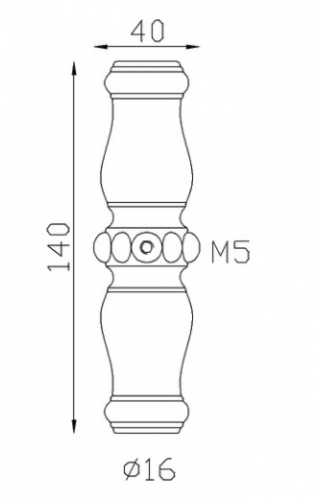 Garniture de barreaux en fonte. Compatible avec des barreaux de diamètre 16mm. Hauteur 140mm largeur 40mm. Cette bague sertie de sphères ornera vos barreaux de grilles de défense, portails, escaliers par exemple. Fixation par vis car taraudage M5 (vis fournie). Fourni brut, à peindre ou à vernir avec un produit adapté pour la protection contre la corrosion. Galvanisable