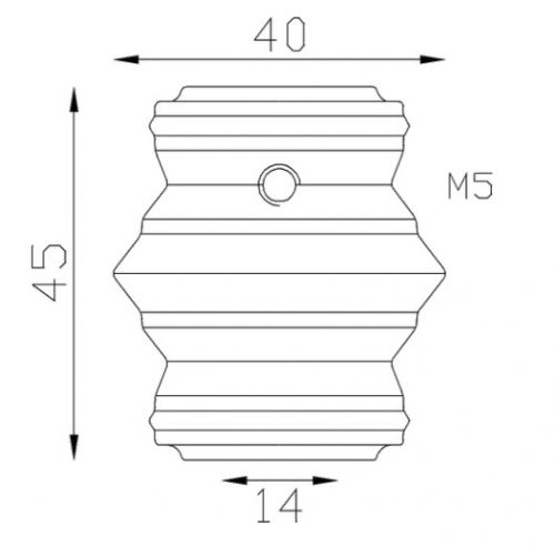 Garniture de barreaux carrés, en fonte. Compatible avec des barreaux de largeur 14mm. Hauteur 45mm largeur 40mm. Cette bague d'apparence sobre ornera vos barreaux de grilles de défense, portails, escaliers par exemple. Fixation facile, à visser avec vis taraudage M5. Fournie brut, à peindre ou à vernir avec un produit adapté pour la protection contre la corrosion.