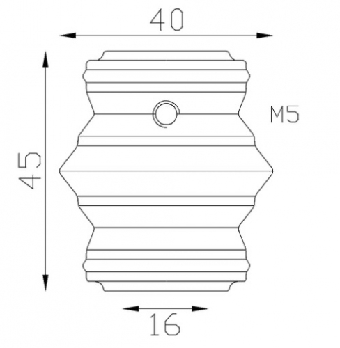 Garniture de barreaux carrés, en fonte. Compatible avec des barreaux de largeur 16mm. Hauteur 45mm largeur 40mm. Cette bague d'apparence sobre ornera vos barreaux de grilles de défense, portails, escaliers par exemple. Fixation facile, à visser avec vis taraudage M5. Fournie brut, à peindre ou à vernir avec un produit adapté pour la protection contre la corrosion.