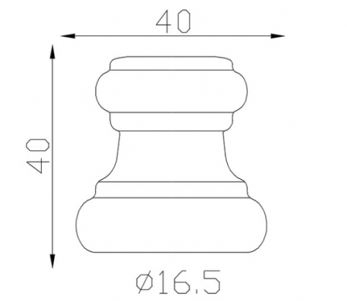 Garniture de barreaux. Compatible avec des barreaux de diamètre 16mm, grâce à son alésage de ø16,5mm. Hauteur 40mm largeur 40mm. Cette bague d'apparence sobre ornera vos barreaux de grilles de défense, portails, escaliers par exemple. Fixation par soudure. Fourni brut, à peindre ou à vernir avec un produit adapté pour la protection contre la corrosion.