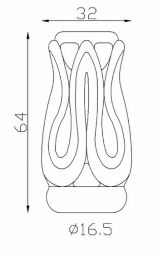 Garniture de barreaux sophistiquée, en fer forgé. Compatible avec des barreaux de diamètre 16mm, grâce à son alésage de ø16,5mm. Hauteur 64mm largeur 32mm. Cette bague aux motifs travaillés ornera vos barreaux de grilles de défense, portails, escaliers par exemple. Fixation par soudure. Fourni brut, à peindre ou à vernir avec un produit adapté pour la protection contre la corrosion. Produit galvanisable.