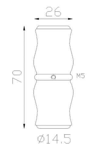 Garniture de barreaux en acier tourné. Compatible avec des barreaux de diamètre 14mm, grâce à son alésage de ø14,5mm. Hauteur 70mm largeur 26mm. Cette bague d'apparence sobre ornera vos barreaux de grilles de défense, portails, escaliers par exemple. Fixation facile, à visser avec vis de taraudage M5. Fourni brut, à peindre ou à vernir avec un produit adapté pour la protection contre la corrosion.