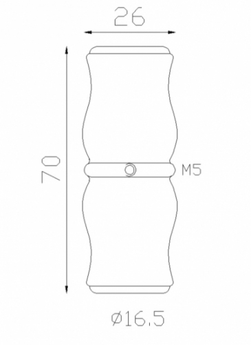 Garniture de barreaux en acier tourné. Compatible avec des barreaux de diamètre 16mm, grâce à son alésage de ø16,5mm. Hauteur 70mm largeur 36mm. Cette bague d'apparence sobre ornera vos barreaux de grilles de défense, portails, escaliers par exemple. Fixation facile par vis taraudage M5. Fournie brut, à peindre ou à vernir avec un produit adapté pour la protection contre la corrosion.