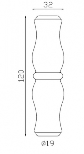 Garniture de barreaux en acier tourné. Compatible avec des barreaux de diamètre 18mm, grâce à son alésage de ø19mm. Hauteur 120mm largeur 32mm. Cette bague d'apparence sobre ornera vos barreaux de grilles de défense, portails, escaliers par exemple. Fixation facile, à visser avec vis taraudage M5. Fournie brut, à peindre ou à vernir avec un produit adapté pour la protection contre la corrosion.