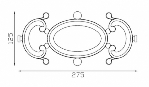 Frise en fonte pour garde corps double face. Hauteur 125mm et Largeur 275mm. Cet élément décoratif peut être présenté à l'horizontale ou à la verticale, son utilisation est multiple: balcon, terrasse, fenêtre, balustrade... Il apportera un certain cachet et du charme. Fourni brute, à peindre ou à vernir. La fonte est reconnue pour sa solidité, sa durabilité et sa résistance à la corrosion.