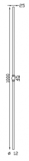 Barreau en fer forgé à facettes avec bague au centre. Diamètre de 12mm et hauteur de 1000mm Largeur du motif 25mm Hauteur du motif 45mm. Attention, ce barreau est affiné : au centre diamètre 12mm mais aux extrémités diamètre 10mm. Fixation par soudure. Utilisation en intérieur ou en extérieur pour toutes sortes de fabrication en fer forgé comme un garde corps, un portail, une rampe d'escalier, une grille de défense, par exemple... Fourni brut grenaillé, à peindre ou à vernir pour le protéger contre la corrosion.