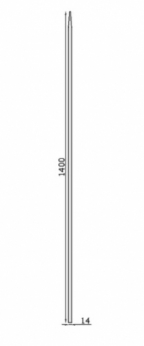 Barreau appointé forgé à chaud pour clôture. Hauteur 1400mm section carré lisse plein de 14x14mm Pointe de 65 mm. Différentes hauteurs au choix. Fixation par soudure. Fourni brut, à peindre ou à vernir pour protéger de la corrosion. Au delà de son rôle sécuritaire, il peut être un élément décoratif dans plusieurs réalisations en fer forgé tel que du mobiliers, divers objets décoratifs, des grilles de défense, des rampes d'escaliers, des portails, des kiosques, des gardes corps.