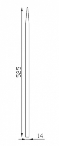 Barreau appointé forgé à chaud pour clôture. Hauteur 525mm section carré lisse plein de 14x14mm Pointe de 65 mm. Différentes hauteurs au choix. Fixation par soudure. Fourni brut, à peindre ou à vernir pour protéger de la corrosion. Au delà de son rôle sécuritaire, il peut être un élément décoratif dans plusieurs réalisations en fer forgé tel que du mobiliers, divers objets décoratifs, des grilles de défense, des rampes d'escaliers, des portails, des kiosques, des gardes corps.