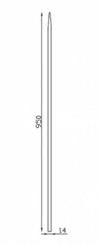 Barreau appointé forgé à chaud pour clôture. Hauteur 950mm section carré lisse plein de 14x14mm Pointe de 65 mm. Différentes hauteurs au choix. Fixation par soudure. Fourni brut, à peindre ou à vernir pour protéger de la corrosion. Au delà de son rôle sécuritaire, il peut être un élément décoratif dans plusieurs réalisations en fer forgé tel que du mobiliers, divers objets décoratifs, des grilles de défense, des rampes d'escaliers, des portails, des kiosques, des gardes corps.