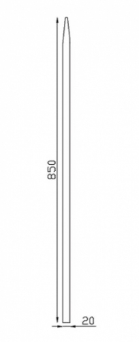 Barreau appointé forgé à chaud pour clôture. Hauteur 850mm section carré lisse plein de 20x20mm Pointe de 65 mm. Différentes hauteurs au choix. Fixation par soudure. Fourni brut, à peindre ou à vernir pour protéger de la corrosion. Au delà de son rôle sécuritaire, il peut être un élément décoratif dans plusieurs réalisations en fer forgé tel que du mobiliers, divers objets décoratifs, des grilles de défense, des rampes d'escaliers, des portails, des kiosques, des gardes corps.