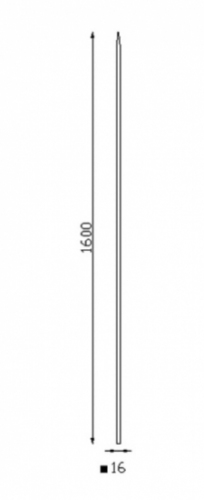 Barreau appointé forgé à chaud pour clôture. Hauteur 1600mm section carré lisse plein de 16x16mm Pointe de 65 mm. Différentes hauteurs au choix. Fixation par soudure. Fourni brut, à peindre ou à vernir pour protéger de la corrosion. Au delà de son rôle sécuritaire, il peut être un élément décoratif dans plusieurs réalisations en fer forgé tel que du mobiliers, divers objets décoratifs, des grilles de défense, des rampes d'escaliers, des portails, des kiosques, des gardes corps.