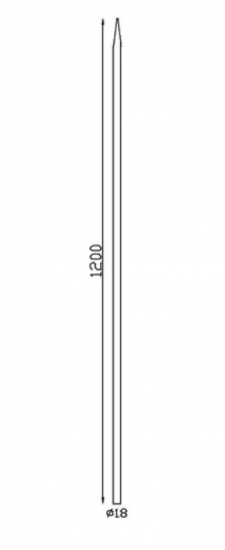 Barreau appointé forgé à chaud pour clôture. Hauteur 1200mm section rond lisse plein diamètre Ø18mm. Différentes hauteurs au choix. Fixation par soudure. Fourni brut, à peindre ou à vernir pour protéger de la corrosion. Au delà de son rôle sécuritaire, il peut être un élément décoratif dans plusieurs réalisations en fer forgé tel que du mobiliers, divers objets décoratifs, des grilles de défense, des rampes d'escaliers, des portails, des kiosques, des gardes corps.