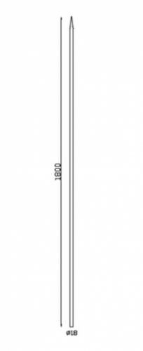 Barreau appointé forgé à chaud pour clôture. Hauteur 1800mm section rond lisse plein diamètre Ø18mm. Différentes hauteurs au choix. Fixation par soudure. Fourni brut, à peindre ou à vernir pour protéger de la corrosion. Au delà de son rôle sécuritaire, il peut être un élément décoratif dans plusieurs réalisations en fer forgé tel que du mobiliers, divers objets décoratifs, des grilles de défense, des rampes d'escaliers, des portails, des kiosques, des gardes corps.