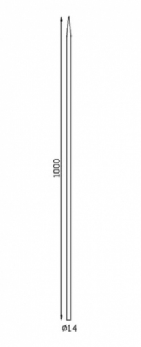 Barreau Appointé forgé à chaud pour clôture. Hauteur 1000mm section rond lisse plein diamètre Ø14mm Pointe de 65 mm. Différentes hauteurs au choix. Fixation par soudure. Fourni brut, à peindre ou à vernir pour protéger de la corrosion. Au delà de son rôle sécuritaire, il peut être un élément décoratif dans plusieurs réalisations en fer forgé tel que du mobiliers, divers objets décoratifs, des grilles de défense, des rampes d'escaliers, des portails, des kiosques, des gardes corps.