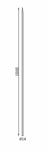 Barreau Appointé forgé à chaud pour clôture. Hauteur 1800mm section rond lisse plein diamètre Ø14mm Pointe de 65 mm. Différentes hauteurs au choix. Fixation par soudure. Fourni brut, à peindre ou à vernir pour protéger de la corrosion. Au delà de son rôle sécuritaire, il peut être un élément décoratif dans plusieurs réalisations en fer forgé tel que du mobiliers, divers objets décoratifs, des grilles de défense, des rampes d'escaliers, des portails, des kiosques, des gardes corps.