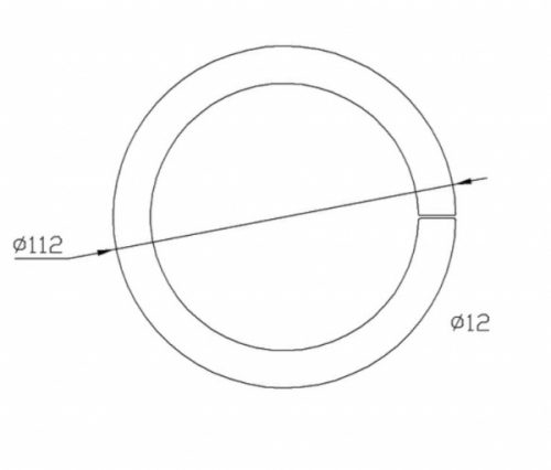 Cercle décoratif, en fer forgé. Diamètre 110mm profilé en rond lisse de Ø12mm. Fixation par soudure. Permet de décorer avec un style art moderne votre fabrication en fer forgé, portail, clôture, pergola, mais également permet de renforcer la sécurité, en diminuant le vide entre barreau, ou d'augmenter le soutien. Fourni brut, à peindre ou à vernir pour protéger contre la corrosion.