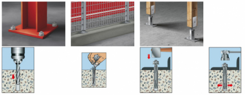 Goujon d'ancrage en acier inoxydable 316 (ou A4). Pour fixation dans le béton. M8 et 60mm de longueur. Idéal pour la pose au sol de nos poteaux en Inox.